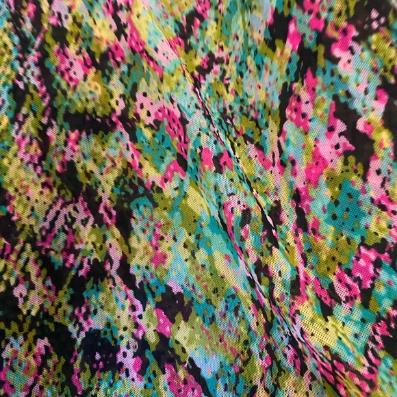 Bisou Bisou Multi-Colored High Low Dress Mrsp $80 EUC-Sheer - Picture 8 of 8